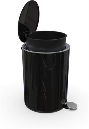 Primanova Lenox 5 Lt Pedallı Çöp Kovası Siyah