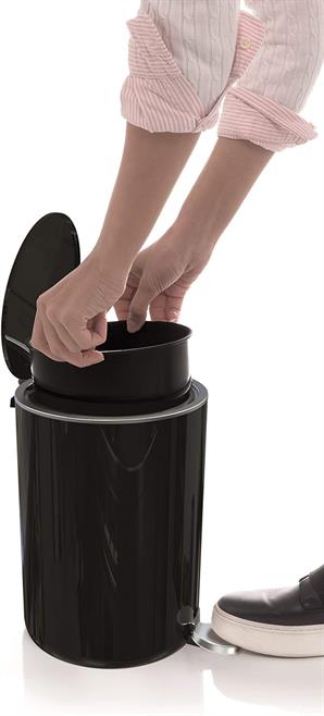 Primanova Lenox 5 Lt Pedallı Çöp Kovası Siyah