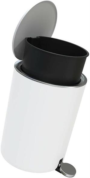 Primanova Lenox 5 Lt Pedallı Çöp Kovası Beyaz