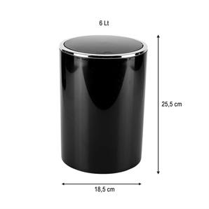 Primanova Lenox Siyah Çöp Kovası