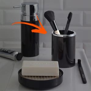 Primanova Lenox Siyah Diş Fırçalık