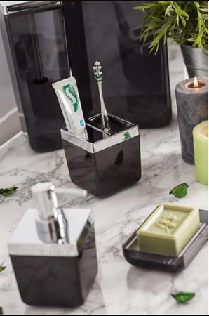 Primanova Toskana Çöp Kovası 6 LT Şeffaf Siyah