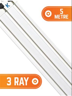 PVC Perde Rayı Korniş 2000 3 LÜ 5,0 MT