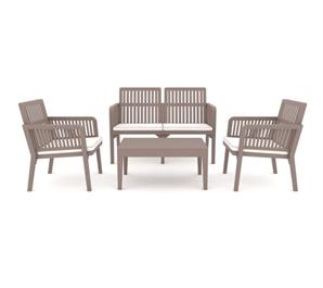 Rainbow Lizbon İkili Oturma Takımı Capuccino