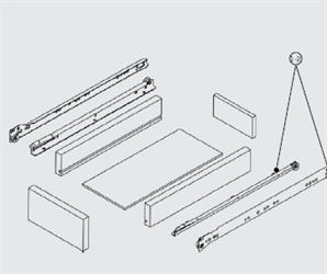 Samet 300 mm Bantlı Metal Ray Set Beyaz
