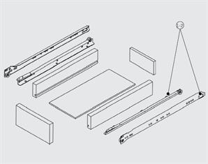Samet 350 mm Bantlı Metal Ray Set Beyaz