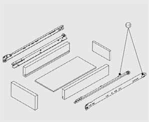Samet 400 mm Bantlı Metal Ray Set Beyaz