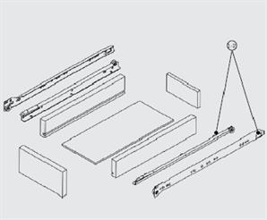 Samet 550 mm Bantlı Metal Ray Set Beyaz