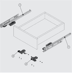 Samet Push Open 500 mm Kısmi Açılım Ray