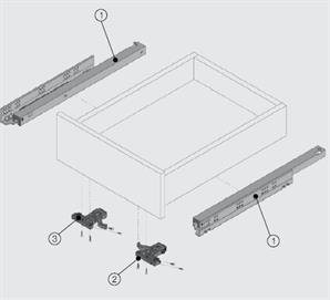 Samet Smart Slide Tam Açılım Ray 450 OILB MOD-1