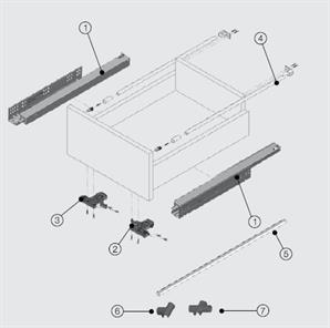 Samet Smart Slide Tam Açılım Ray 550 OILB MOD-1 
