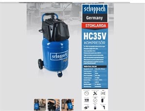 Star Yapı MarketScheppach Hc35v 30 Lt Dik Kompresör