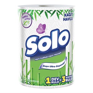 BOZASolo Bambu Dev Rulo Havlı