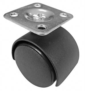 Tekerlek Tablalı PP Siyah Çap 40 mm