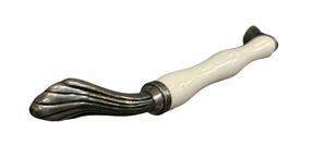 Tomurcuk Porselen Kulp 160 mm gümüş Desensiz KREM