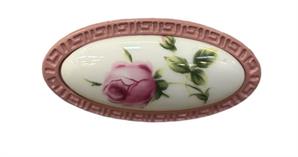 Tomurcuk Porselen Kulp Düğme Pembe Desen 125