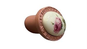 Tomurcuk Porselen Kulp Düğme Pembe Desen 125