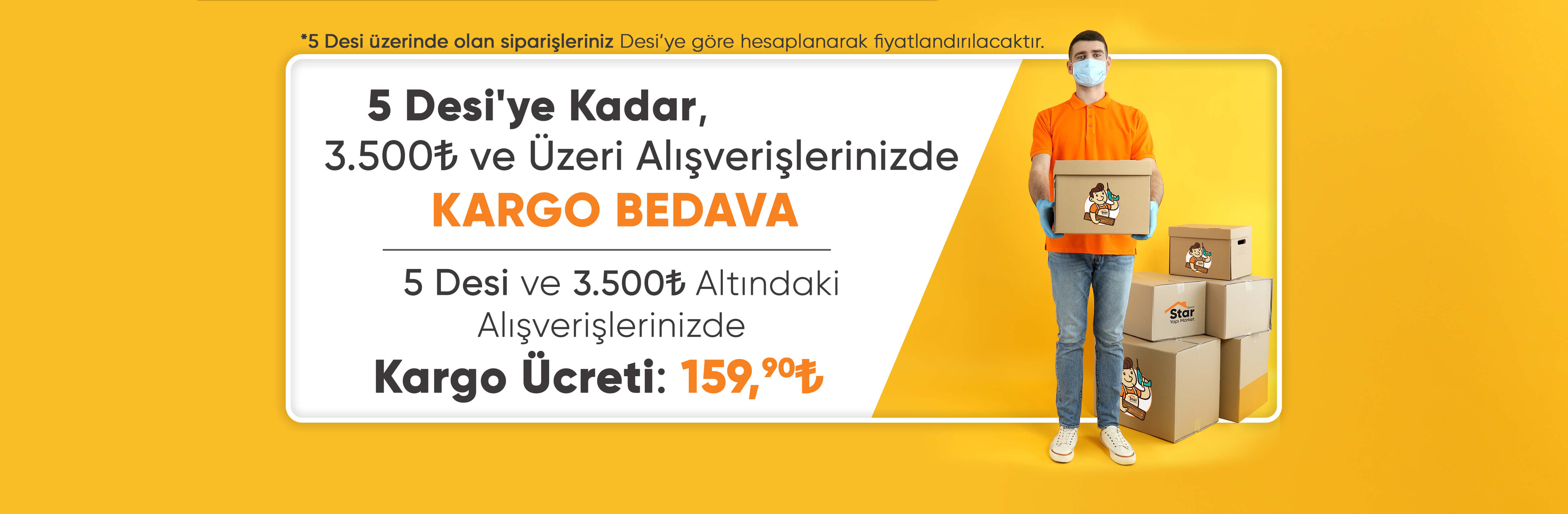 2000₺ ve üzeri alışverişlerde Kargo Bedava