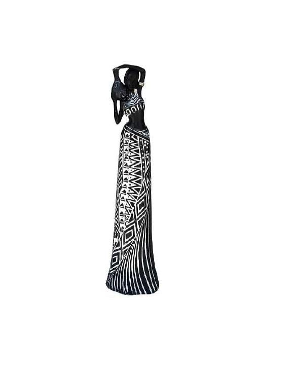 Afrikalı Siyah Kadın Biblo 9x37 cm