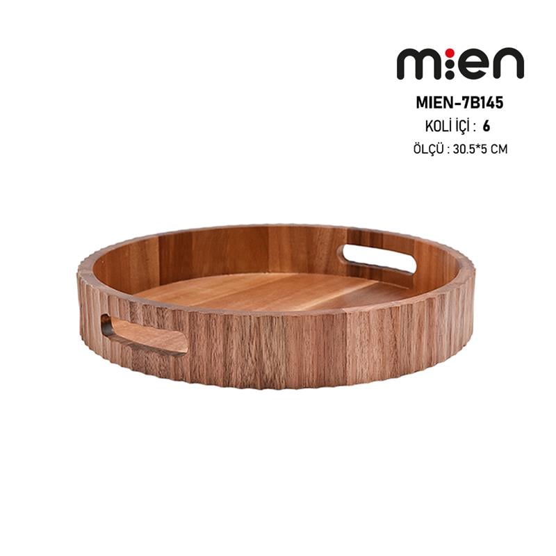DiğerAkasya Tepsi Yuvarlak 30 cm