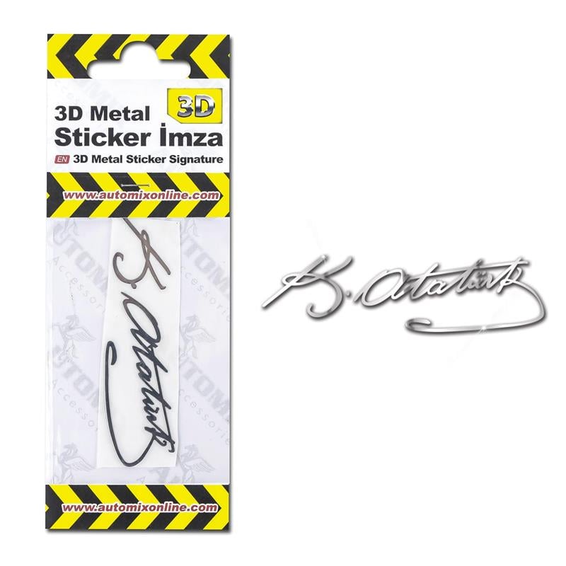 Automix 3D Metal Sticker İmza