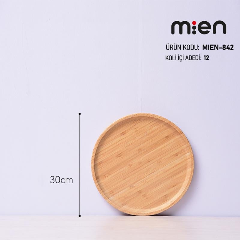 DiğerBambu Yuvarlak Sunum Tepsi