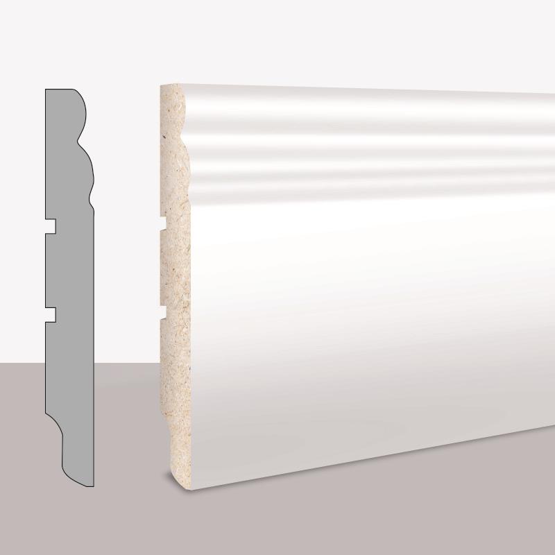 VarioBeyaz Süpürgelik 8 cm Ultra PVC (1Boy.2,8Mt) 