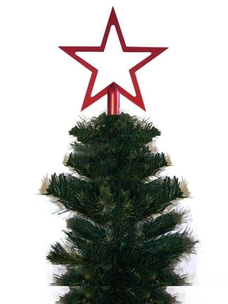 ASTAŞBoş Yıldız Ağaç Tepeliği 18cm Kırmızı Renk