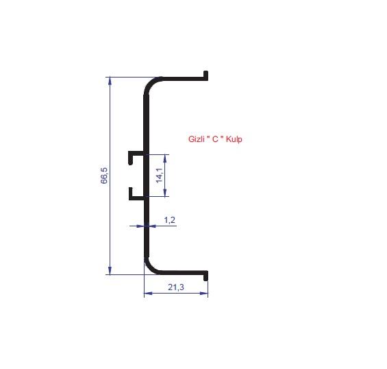 ErsaşBoy Kulp C Parlak 4000mm