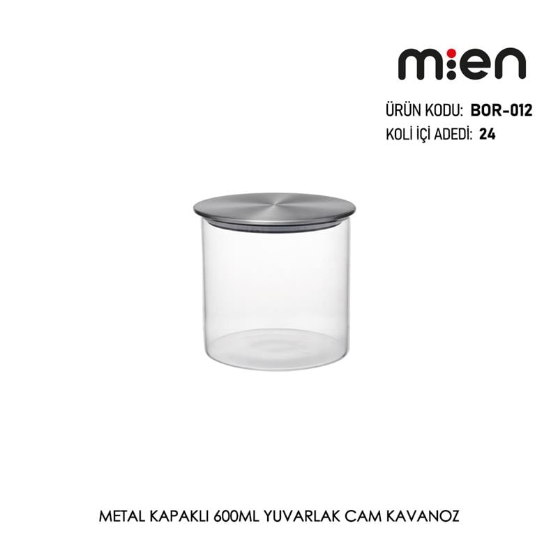 DiğerCam Kavanoz Metal Kapaklı 600 ml