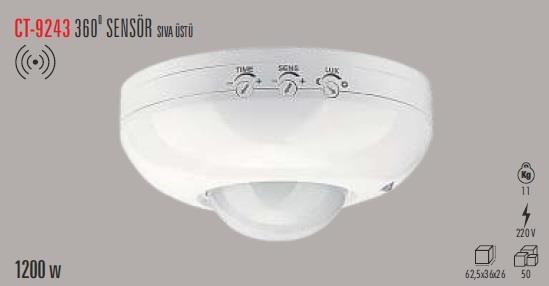 CataCata 360 Derece Hareket Sensörü Sıva Üstü