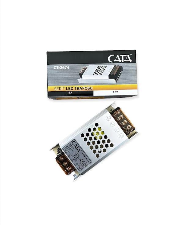 Cata 5A Şerit Led Trafo Süper Slim Fansız