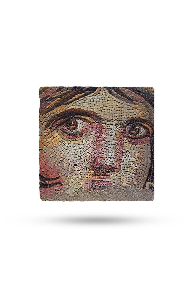 BEGOLONİDoğal Taş Bardak Altlığı Antik Mozaik 10*10cm