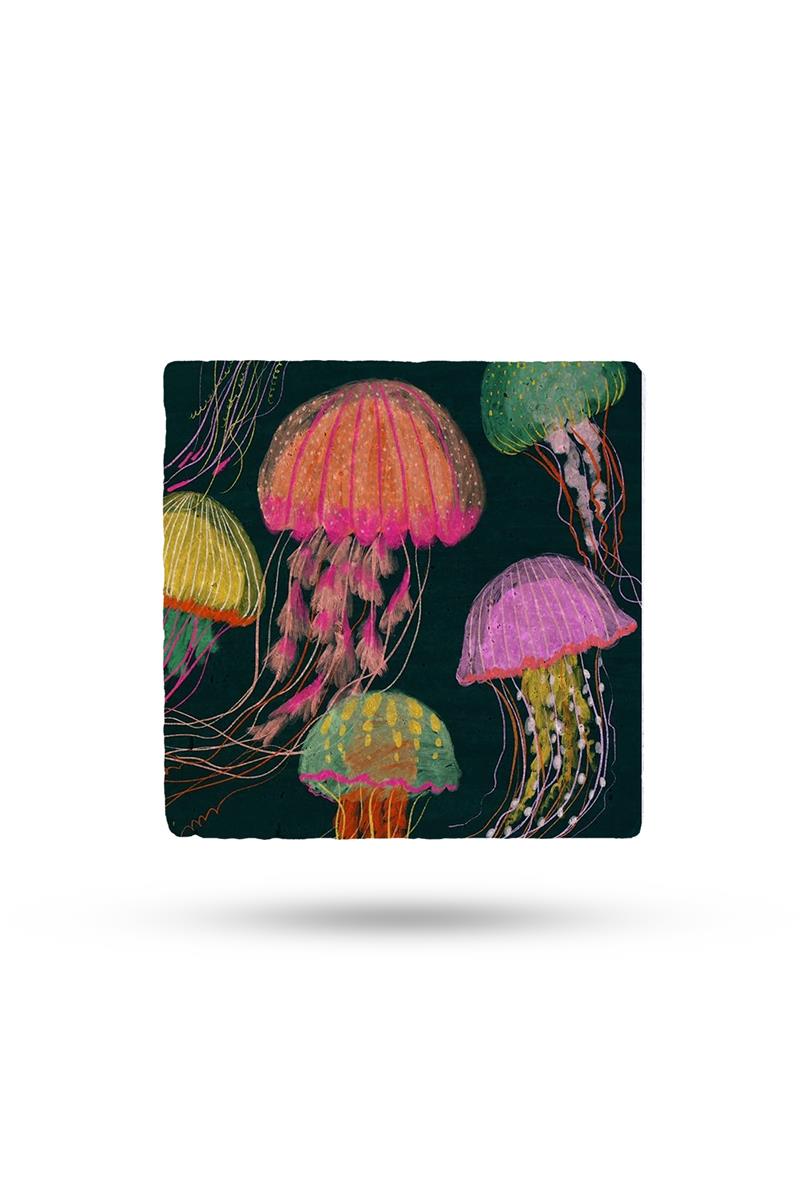 BEGOLONİDoğal Taş Bardak Altlığı Denizanası 10*10cm