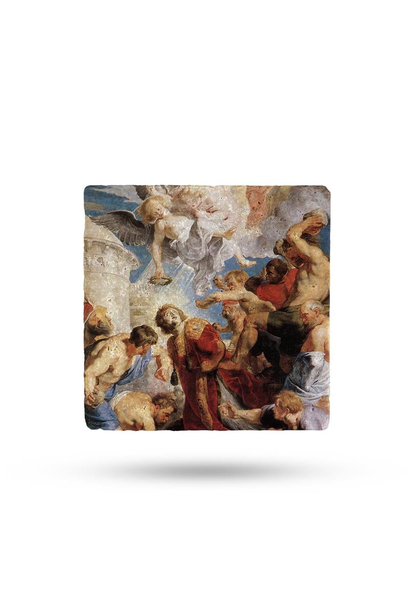 BEGOLONİDoğal Taş Bardak Altlığı Mitoloji1 10*10cm