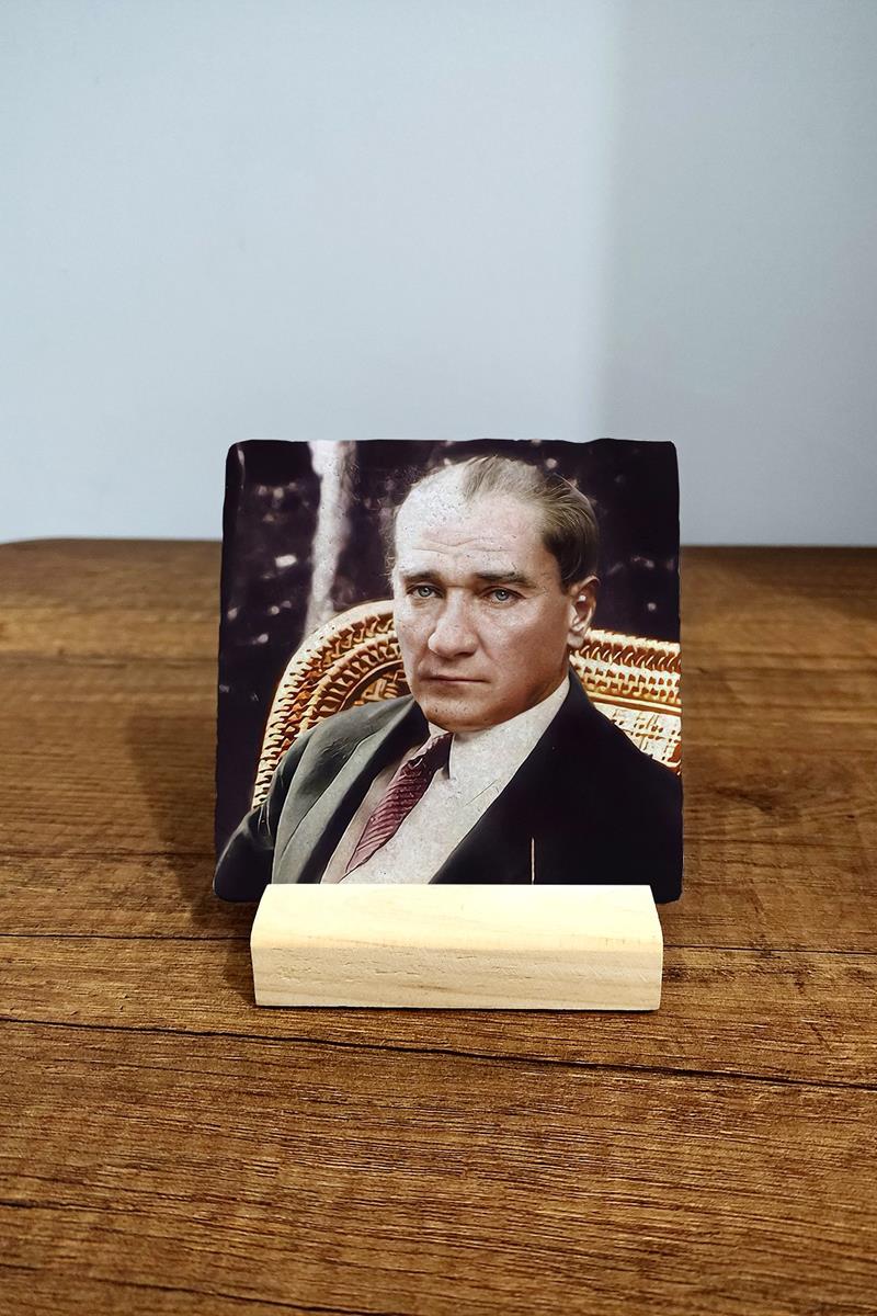 BEGOLONİDoğal Taş Masa Dekoru Atatürk4