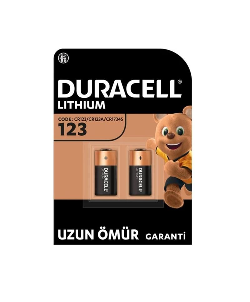 Duracell CR 123 A Lithium 3 V Pil 1 pk 2 Adet