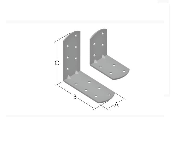 ERMOErmo 40*25*25 Yuvarlak Başlı Köşebent 90''