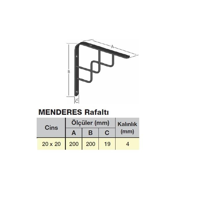 ERMOErmo Menderes Rafaltı 20*20cm Siyah