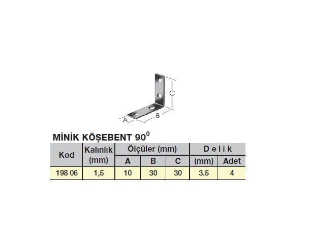 Ermo Minik Köşebent 90” 10*30*30