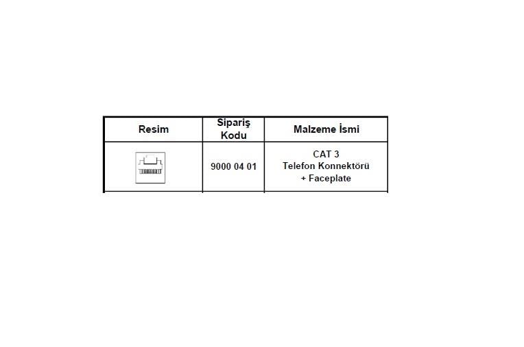 Erna Cat3 Telefon Konnektorü