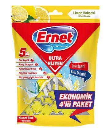 ERNETErnet Klozet Blok 4 lü Paket Limon