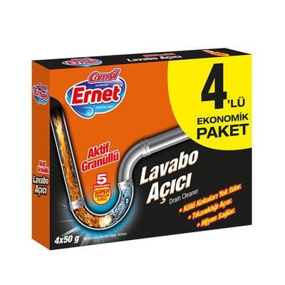 ERNETErnet Süper Lavabo Açıcı 4Lü Paket