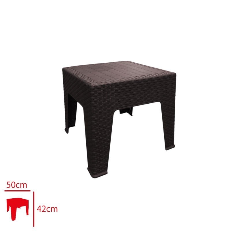 Star Yapı MarketFavory Sehpa Rattan 50*50*42 Kahve