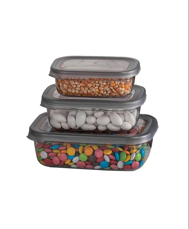 Foly Peggy 3 lü Saklama Kabı 400ml-670 ml-1,2 LT