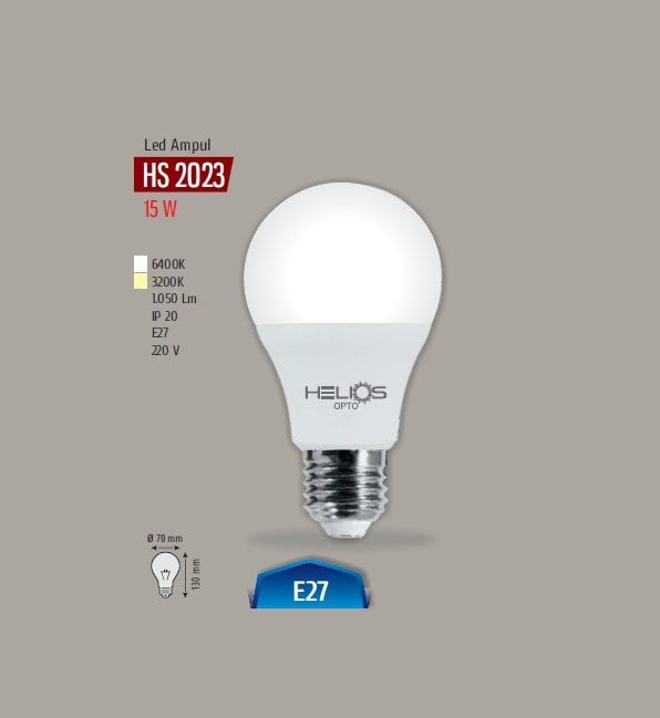 DiğerHelios Beyaz Led Ampul 15w E27