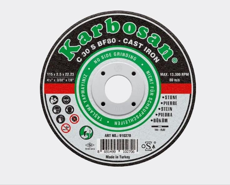 KARBOSANKarbosan Döküm Kesme Disk Düz 125*2,5*22.23