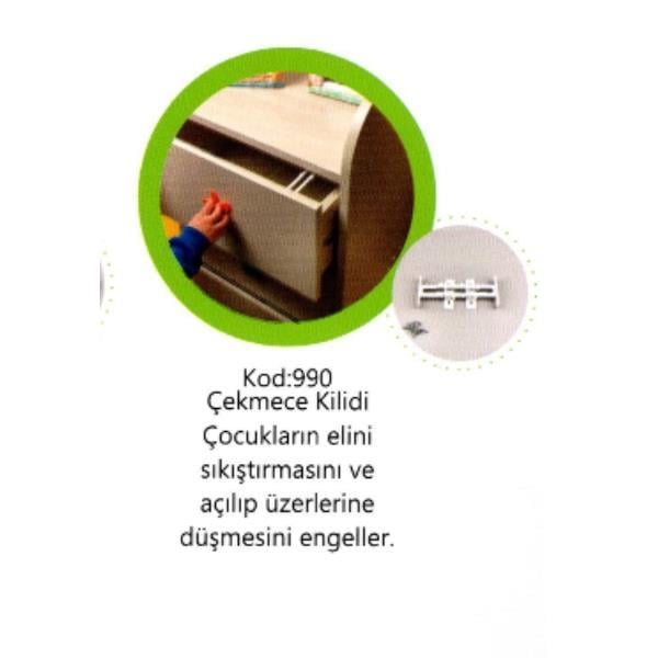 Kilit Cekmece Beyaz Plastik