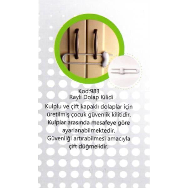 Kilit Raylı Dolap Beyaz Plastik