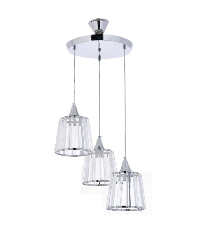 Star Yapı MarketKonik 3 lü Sarkıt Krom Avize